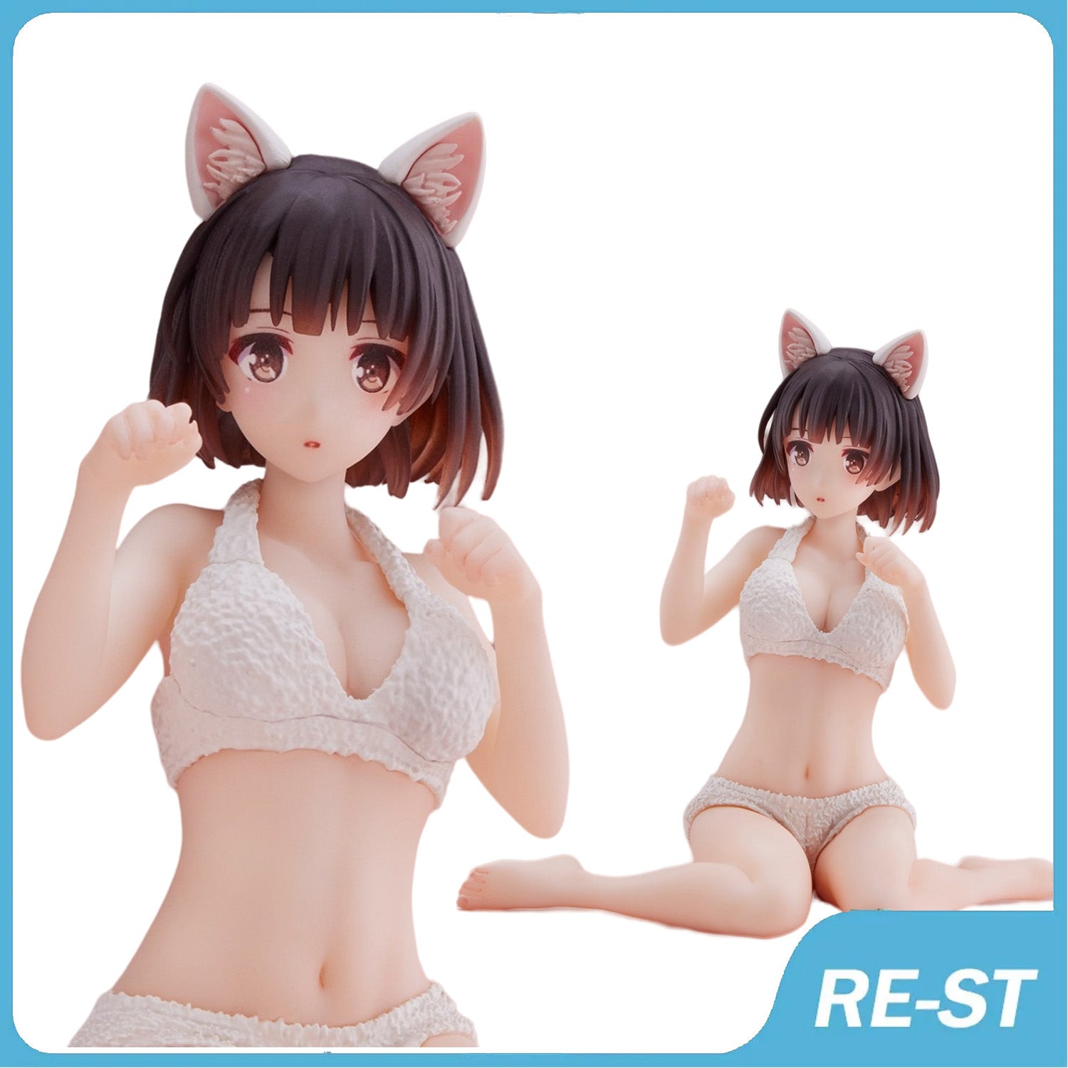 Anime Manga 10CM Saenai Heroine no Sodatekata Kato Megumi Cat Room Wear ver Cute Model Figure Action Collection Model Adult Toys Doll Gifts