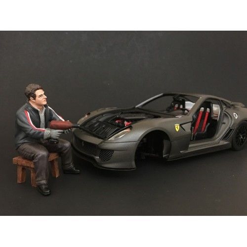 "Chop Shop" Mr. Lugnut with a Bench Figurine for 118 Scale Models by American Diorama