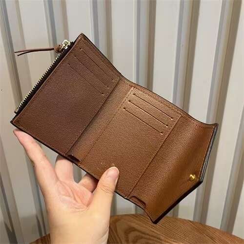 totebag2023 Designer Women Wallets Holders for women Coin Purse Small Wallet victorine Woman Card Holder Brown Flower Short With Box
