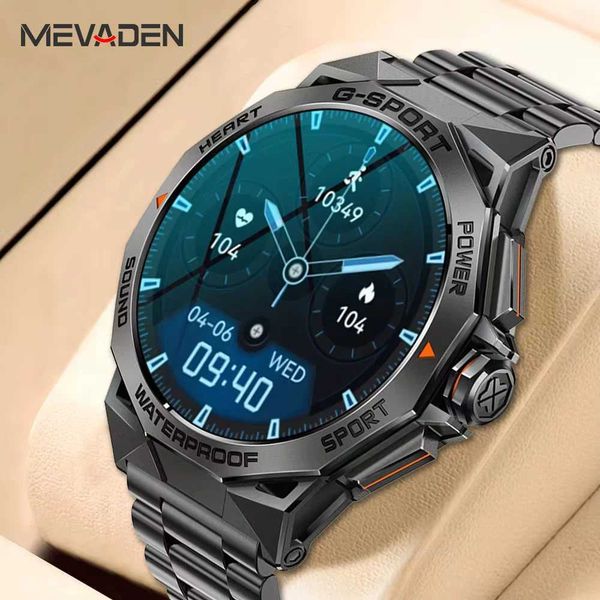 MEVADEN 1.43 AMOLED HD etooth Call Smart Watch Men Sports Fitness IP68 Waterproof Steel Smartwatch for Android IOS K62XJ250108