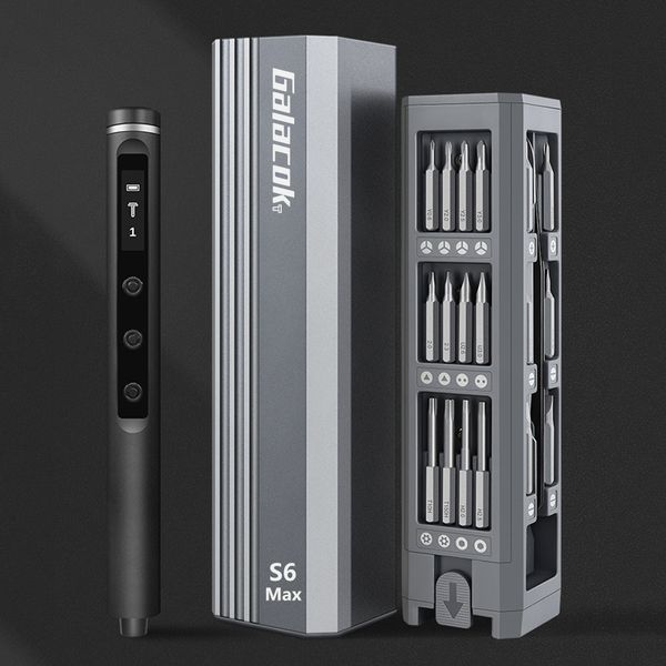 Galacok S6 Max Precision Electric Screwdriver Set With 42 Magnetic Bits 5 Torque Settings Mini Power Tools For Iphone Camera PC