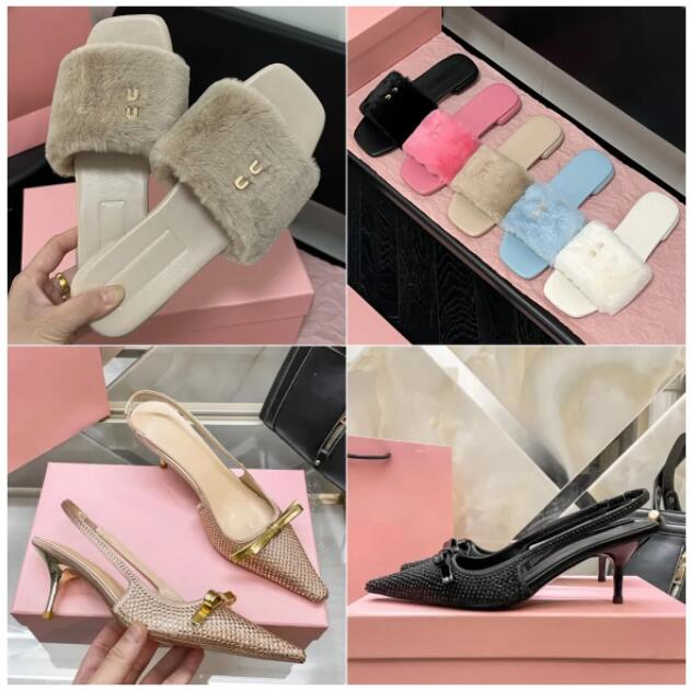 High Sandals Women Slides Fashion Womens Classic Real Leather Letter Printed Flat Summer Sandals Slippers 26060