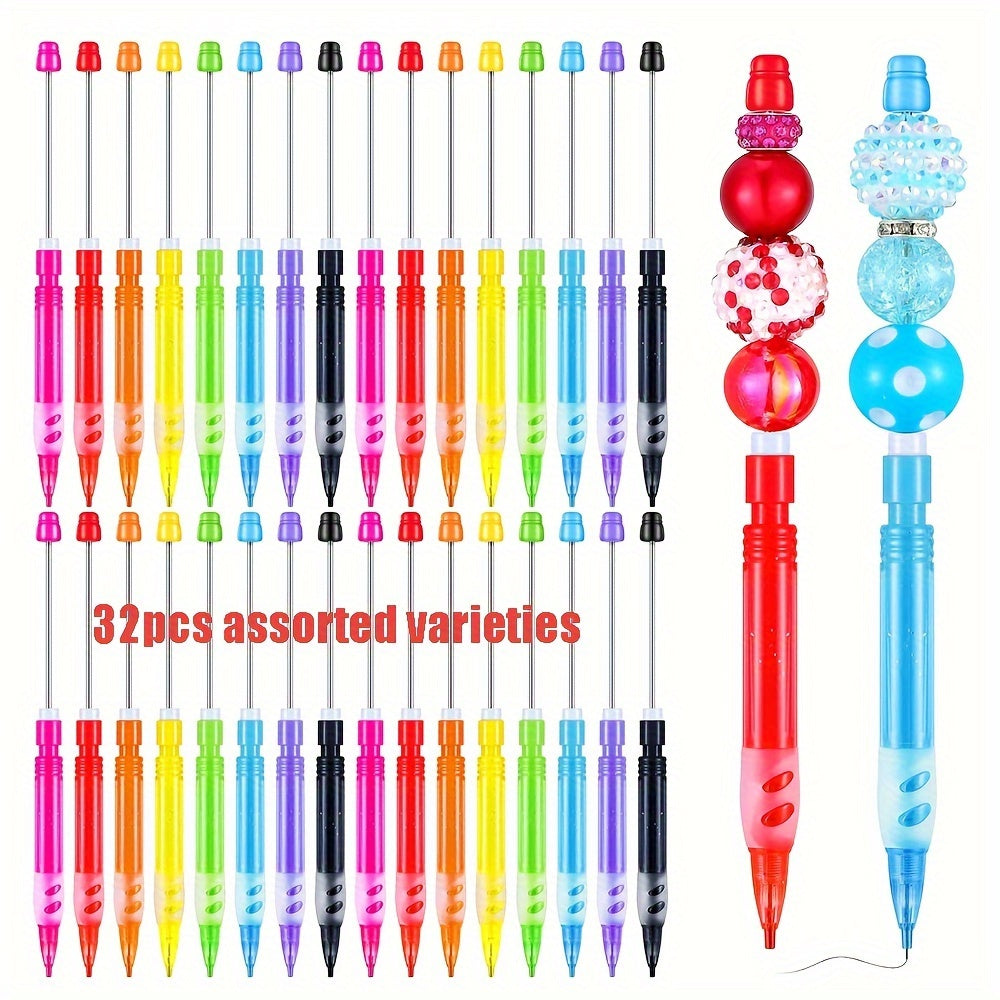 TEMU 32pcs Beadable Pencil Mechanical Pencils Drawing Pencils For Writing Drawing Sketching Diy Crafting Back-to-school Gift School Office Supplies,