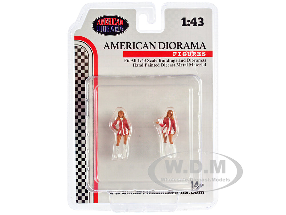 "Race Day" Two Diecast Figures Set 6 for 143 Scale Models by American Diorama