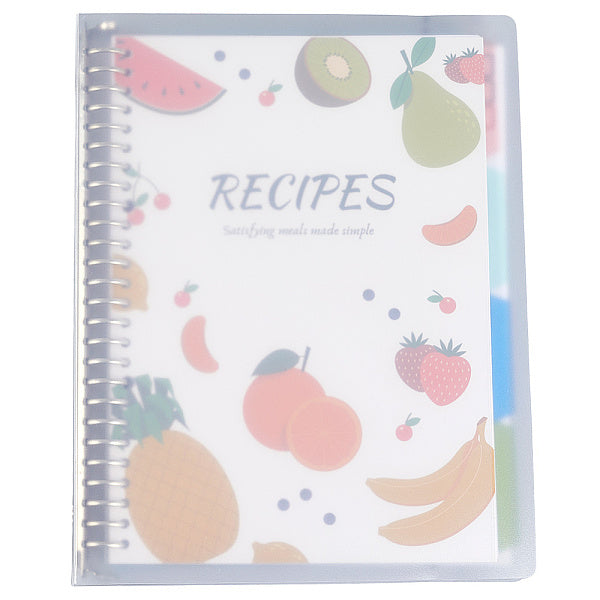 Rectangle Plastic Blank Recipe Notebook