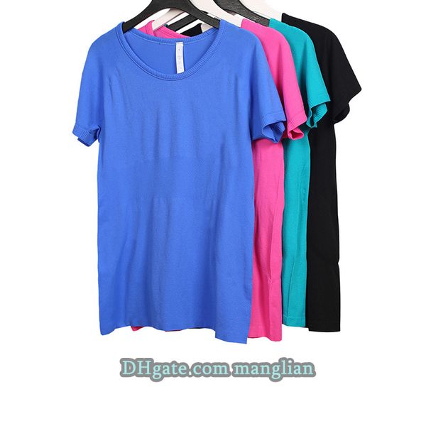 Women Yoga T-Shirt Stylish Line Details Elasticity Quick-Dry Lightweight Comfortable Activewear Fitness Tee Training Gym Workouts Solid Colo