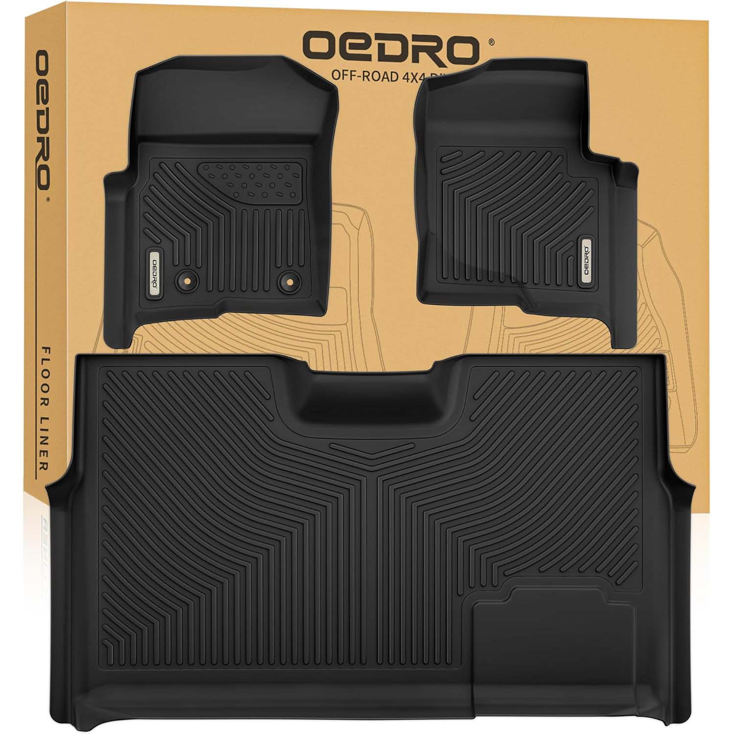 OEDRO Floor Mats for 2010-2014 Ford F150 SuperCrew-Crew Cab