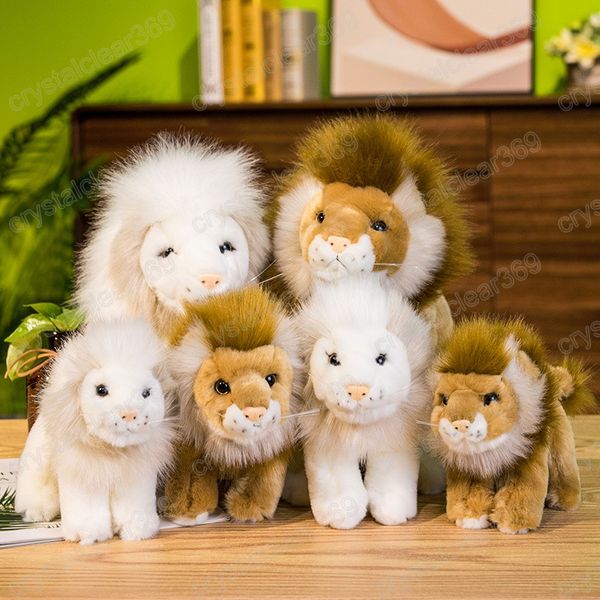 ZP Soft Stuffed Simulation Plush Toys Cute Animal Lion Dolls Lovely Birthday Gift Room Decor for Children Kids