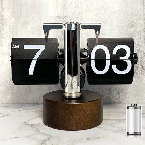Automatically Flipping Clock with Time Page Turning. Full of sense of technology. For Home Decoration. Battery included as gift 241216