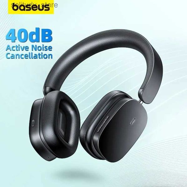 Cell Phone Earphones Baseus H1 wireless earphones 40dB ANC active noise cancellation earphones Bluetooth 5.2 4 microphones ENC cancellation