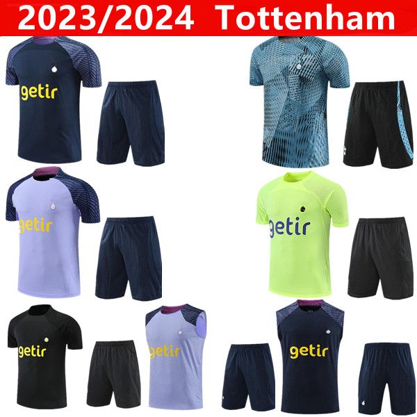 2023 2024 Hot Spurs Short Sleeve Sportswear Football Set Training Shirt Tottenham shirts KANE Sportswear Football chandal futbol Adult Survi