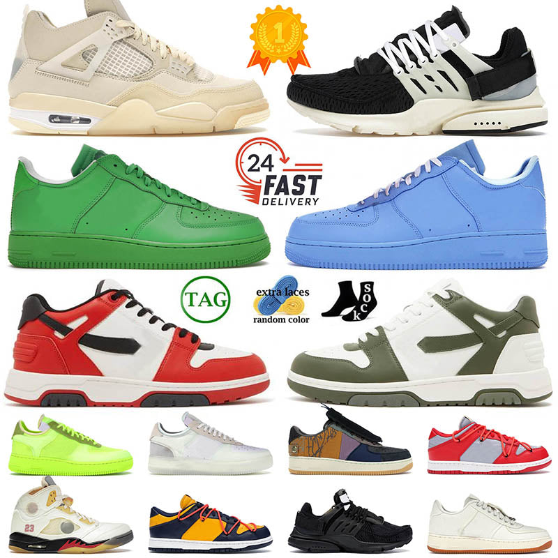2024 Top Designer Out Of Office OG Men Women Running Shoes Skate 1 One Sail 4 Cactus Jack Presto Sneakers Mens Top-Low Chicago Big Size 13 Trainers