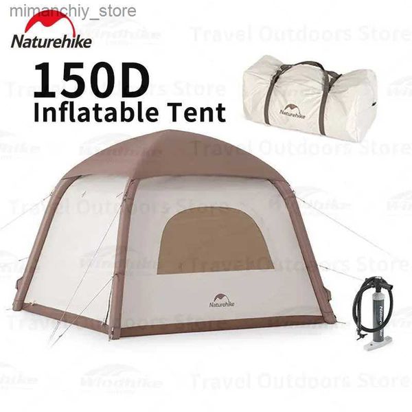 Tents and Shelters Naturehike Ango Air 150D Silver Coated Oxford Fabric Camp Inflatab Tent Outdoor UPF50+ PU2000mm Waterproof 3 Person Tent