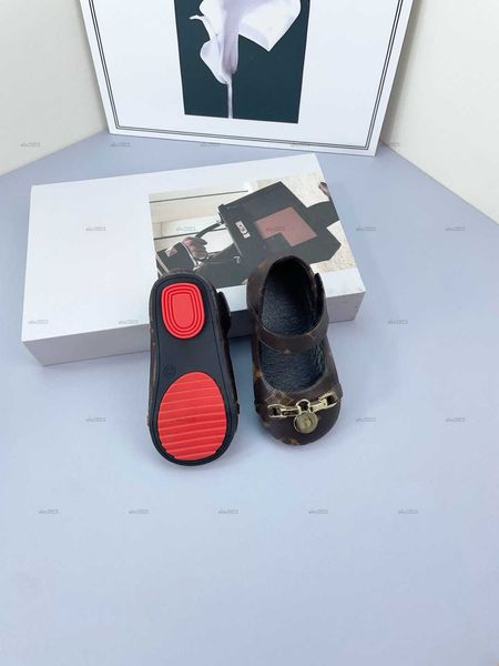 Classics toddler Leather shoes Metal tag baby shoes Size 21-28 Box Packaging kids sneakers Flower printing infant walking shoe