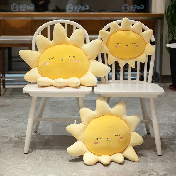 Baby Plush Pillow Sleeping Sun Cloud Shaped Cartoon Bed Decor Nursing Yellow Pink Blue 6 Sizes 250109