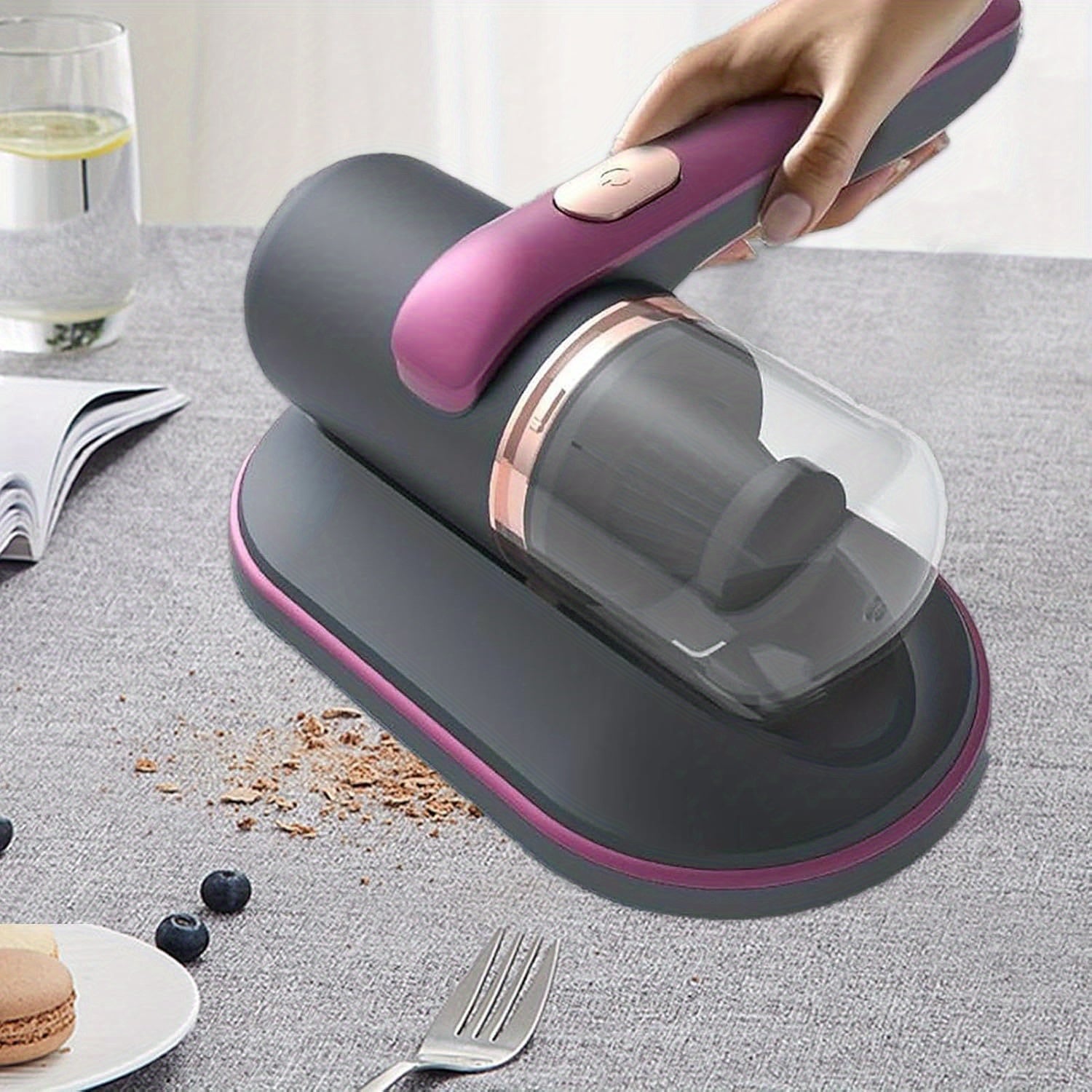 TEMU Mattress Vacuum Cleaner Handheld Cordless Uv Bed Vacuum Cleaner Strong Suction 2 Adjustable Dust Collection Built-in Battery For Cleaning