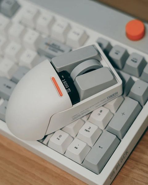 Mice Lofree PBT Mouse Retro Grey 2 4G Wireless Bluetooth 3 Modes Rechargeable Office Game Charging OE909 231216