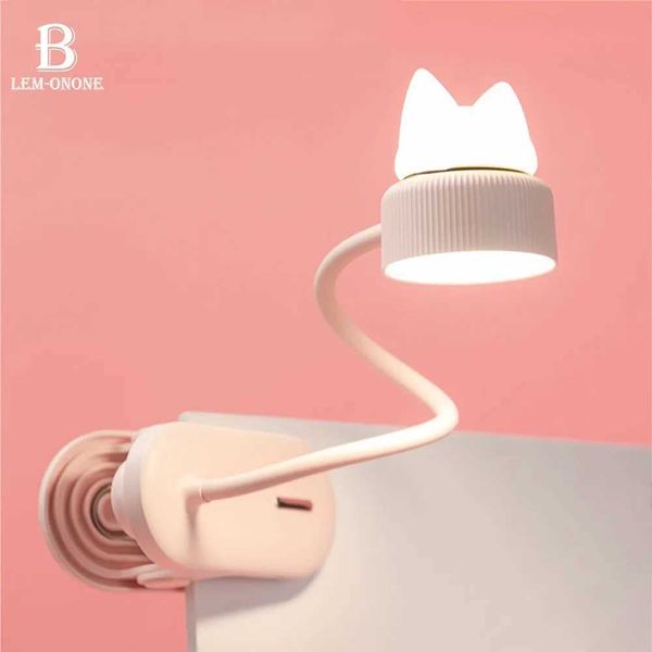 Clipe de LED na lâmpada da mesa com toque de desenho animado ajustável estilo USB Lâmpada de mesa Lâmpada infantil LIVRO LIVULAÇÃO DE CARE E