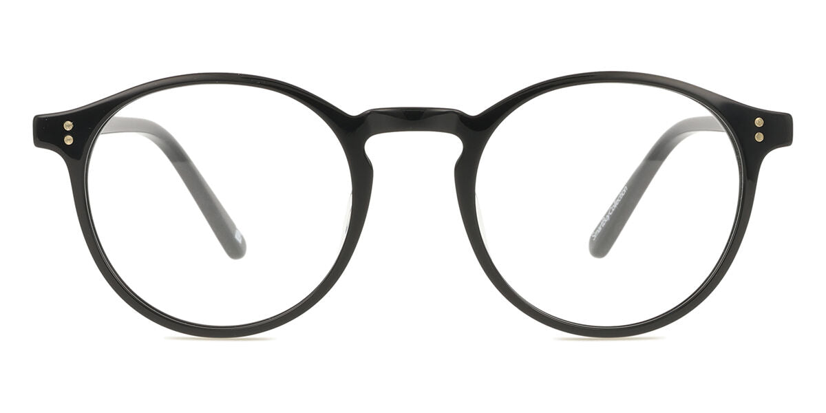 Oval Full Rim Plastic Men's Glasses Discount Online Black Size 48, Free Lenses, HSA/FSA Insurance, Blue Light Block Available - SmartBuy Collection