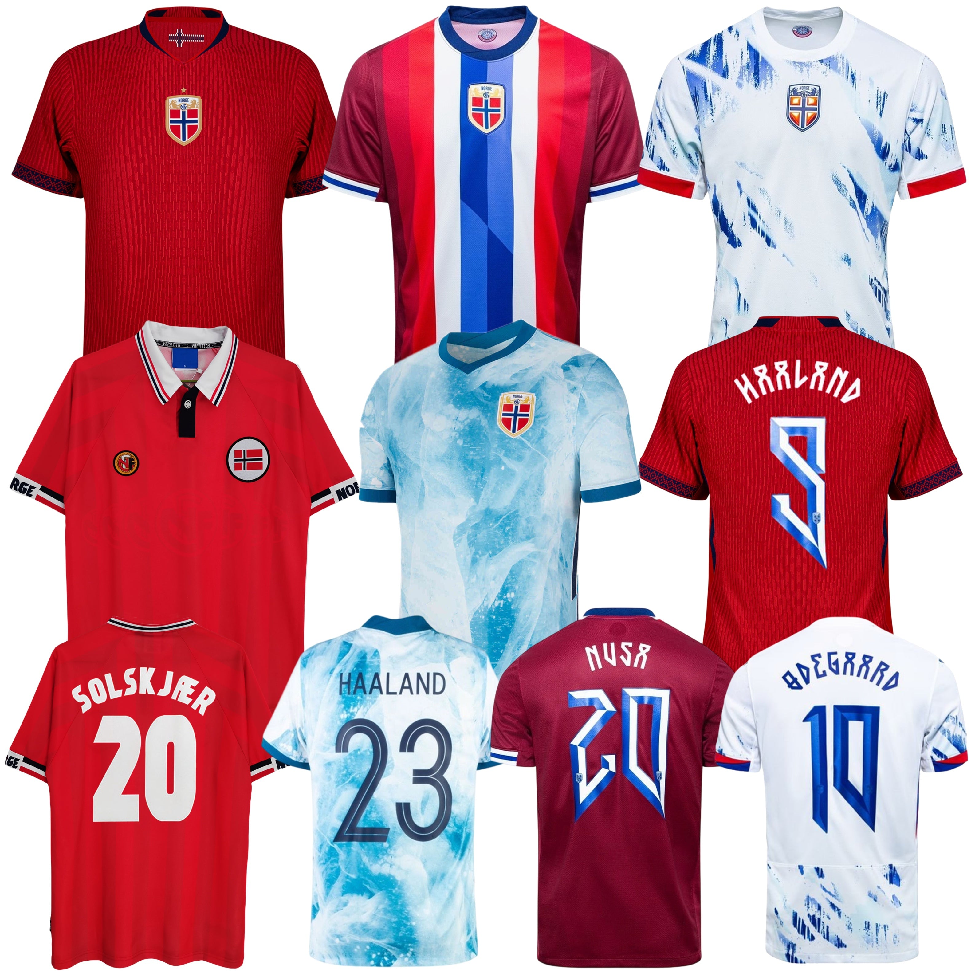 2025 Norway soccer jerseys 24 25 ODEGAARD Berge BOBB Haaland NUSA 1998 Norges Mykland Solskjaer home away football shirt