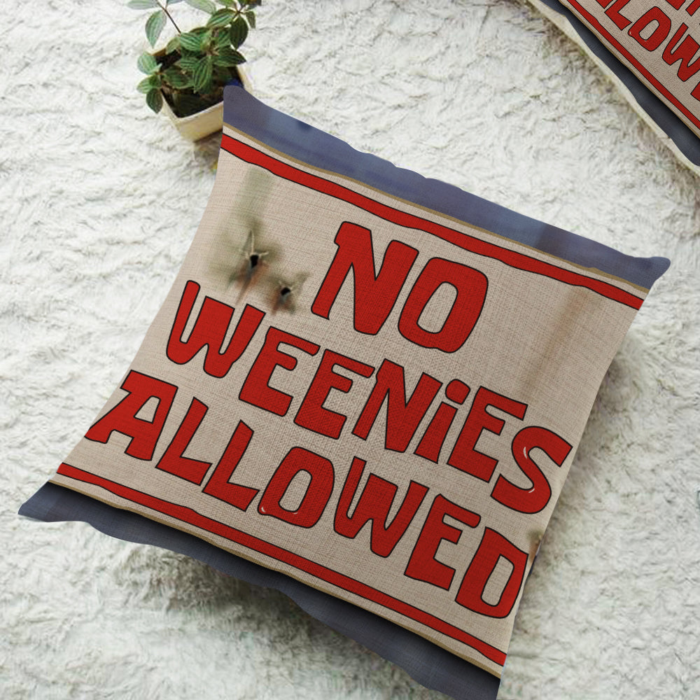 No Weenies Allowed Flag Throwpillow Cover 45x45cm Personalized Cushion Pillowcase For Decorative Couch Cushion Pillow