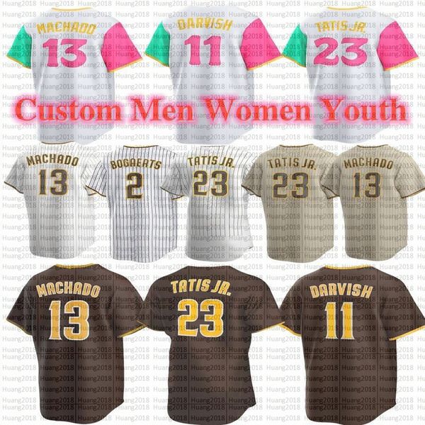 Baseball Jersey Fernando Tatis Jr. Xander Bogaerts Manny Machado Juan Soto Tony Gwynn Musgrove Cronenworth Kim Carpenter Cruz Darvish Hader