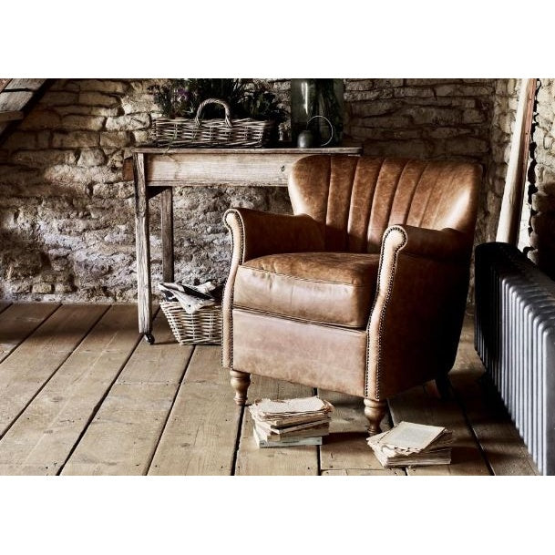 Alexander and James Percy Accent Chair - Leather - Aurora-Jin-Cal Leather