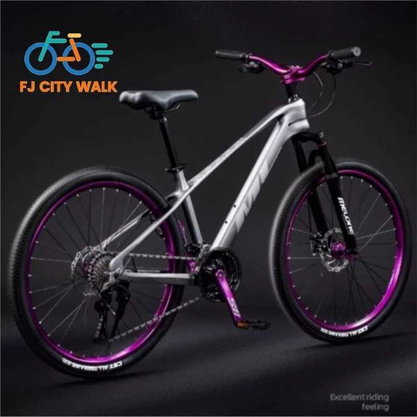 Bikes Ride-Ons FJ magnesium alloy lightweight variable speed shock absorber dual disc brake outdoor mountain bike young road Exquisite bike