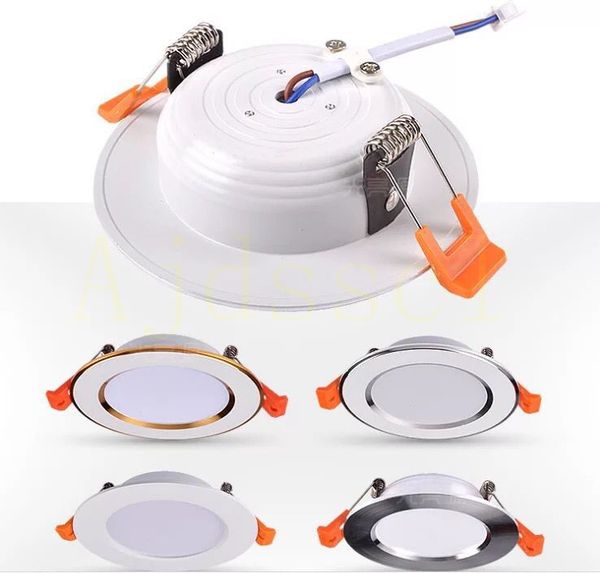 Indoor Lighting Downlights 220V Spot Three colors dimming 5W 7W 9W 12W 15W Recessed in LED Ceiling Downlight Light Cold Warm white Lamp