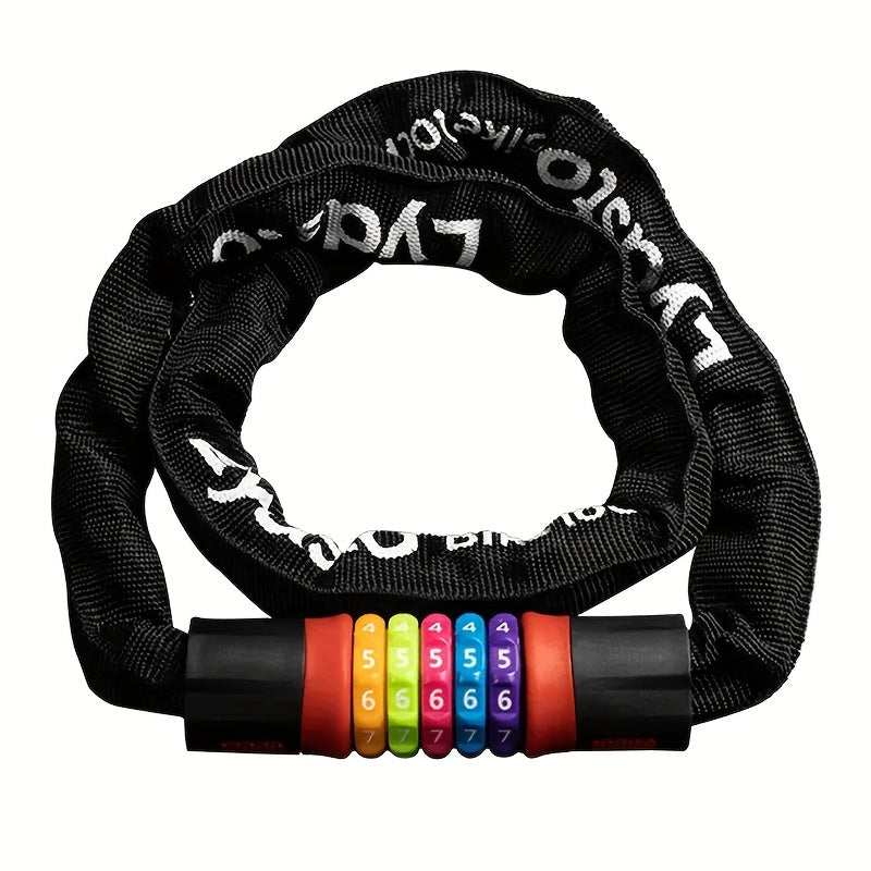 TEMU Lock Combination - 5-digit Resettable Scooter Lock - 3.2 Ft Heavy-duty Anti-theft Lock For Bicycle, Motorcycle, Electric Scooter, Gate, Fence