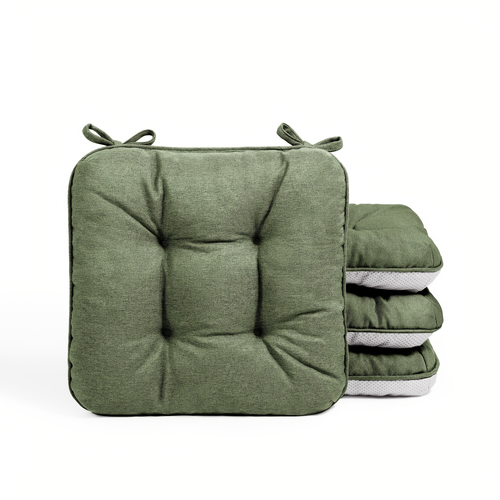 TEMU 4pcs Memory Foam Chair Cushion Set, Outdoor-indoor Dining Seat Pad, 15.5" X 15.5, For Office Patio Chairs