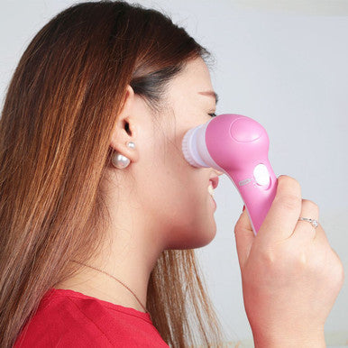 Facial Cleansing Brush & 10-Piece Makeup Brush Set