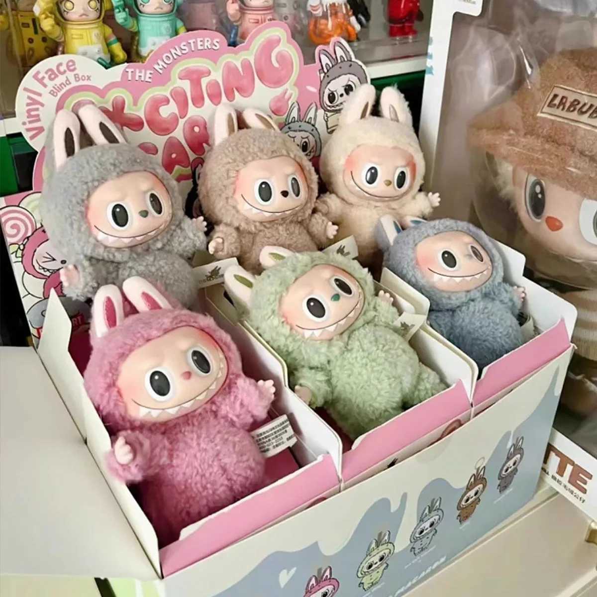 Hot 17Cm Labubu The Monsters Face Heart-Moving aron Doll Figure Tabletop Ornament Kaii Toy Kid Birthday Exquisite Gift Z4