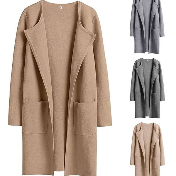 2024TEMU Autumn-Winter Womens New Comfortable Casual with Collar and Woolen Coat