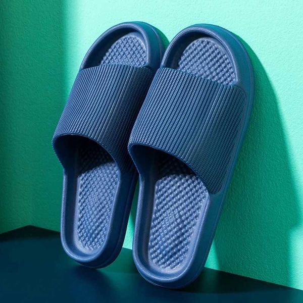 New Summer Fashion Solid Color Home Shoes Couple Cosy Slides Lithe Thin Soft Sandals For Women Men Slippers Indoor Flip FlopsC241016