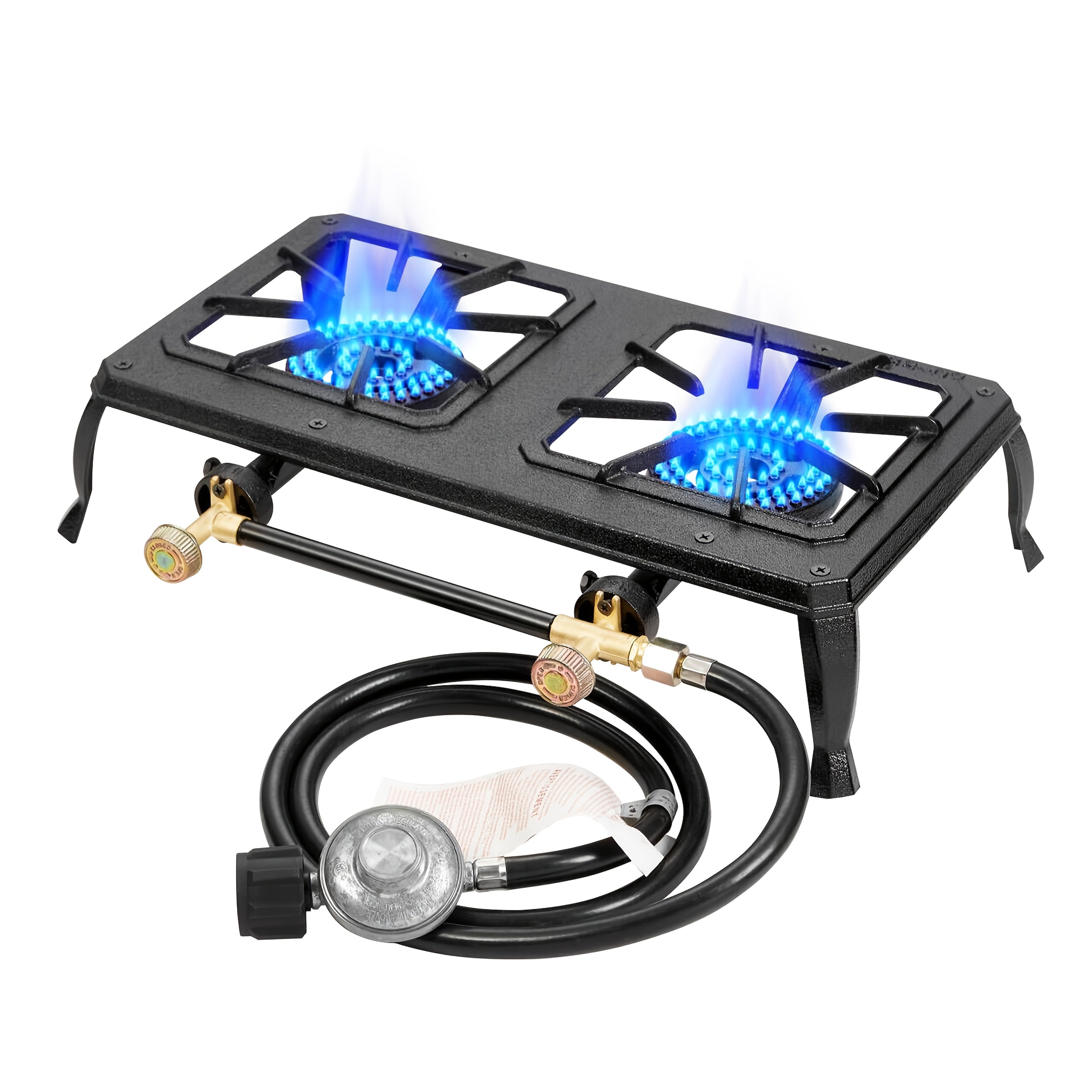 TEMU Vivicreate 185000 Btu Portable Propane Burner - Cast Iron Tabletop Fryer With Alloy Steel Construction, For Outdoor Cooking, Bbq Gear, Camping