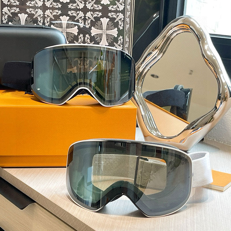 25SS Winter Designer Womens Ski Glasses Men Face Masks Goggles Large Frame Polarized Lenses Luxury Fashion Women Competition Goggles Designer snow g