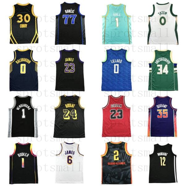 Adult Youth Anthony Edwards Basketball Jersey Curry LeBron Antetokounmpo Luka Doncic Bryant Michael Brunson Haliburton Wembanyama Durant Boo
