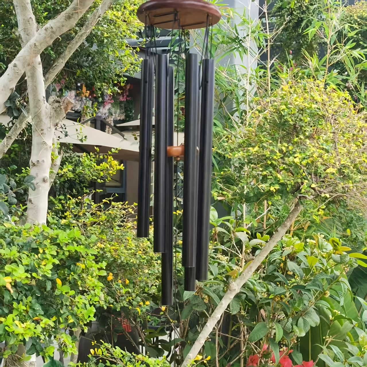 TEMU Outdoor Deep Tone Wind Chimes With 6 Heavy Tubes - Large Bronze Wind Chimes For Garden, Patio, And Terrace Decor, No Electricity Needed, Perfect