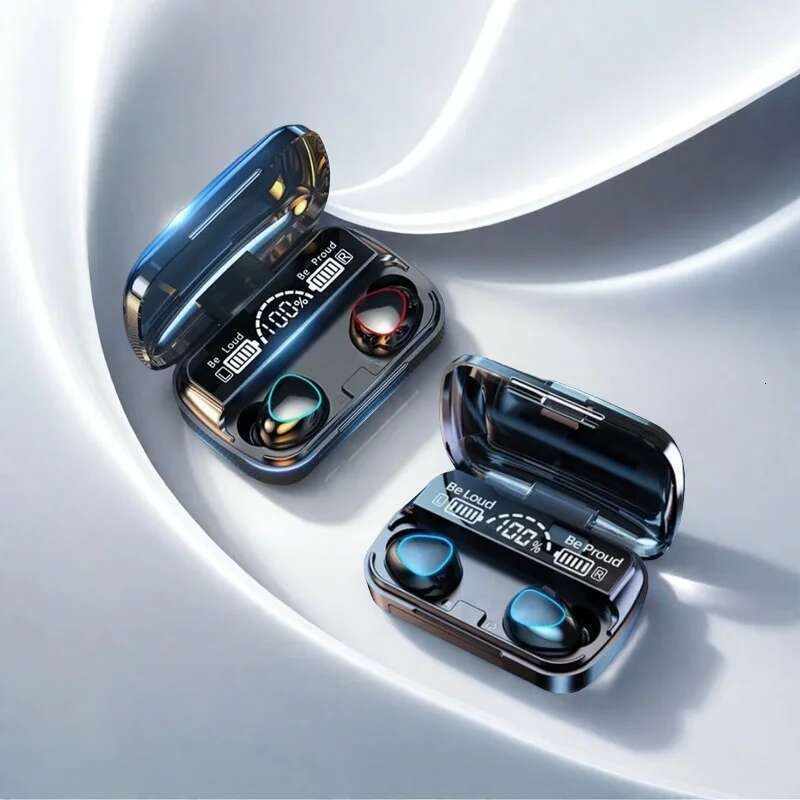 M10 Earphones Handfree LED Dispay Headphones Bluetooth HiFi Stereo Music Wireless Earbuds Waterproof Gaming Headset