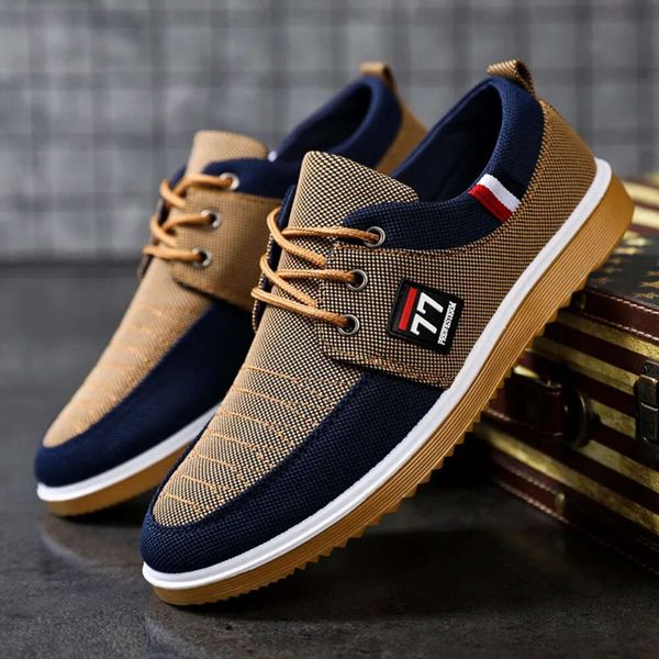 Men&#039;s Canvas Light Sports Casual Mesh Breathable Vulcanized Shoes, Fashionable Lace-up Work Shoes2023 dhshoesad