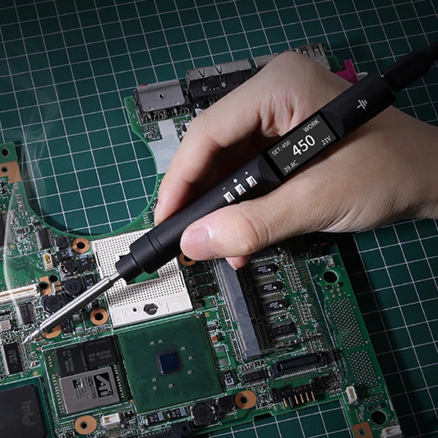 Drillpro PTS200 T13 100W PD3.0 Smart Soldering Iron CNC Metal Housing Software Upgradeable Programing Compatible with T1