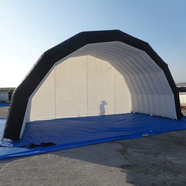 Custom size Inflatable Stage Tent Black Exhibition Cover Display Marquee For Outdoor Music Concert Events