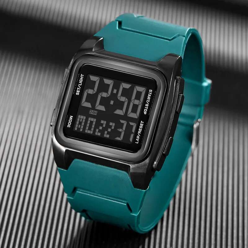 Digital for Men Waterproof Alarm Clock Stopwatch Multifunction Men&#039;s Sports Watch LED Electronic Wristwatch