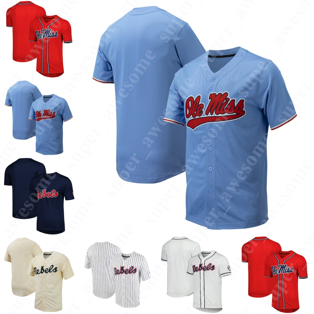 Ole Miss Rebels Baseball Jersey Luke Hill Hayden Federico Judd Utermark Jacob Gonzalez Lance Lynn HUMPHREY SANFORD