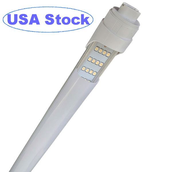 LED Light Bulbs 8 Foot, 2 Pin 144W 6500K, T8 T10 T12 LED Tube Lights, R17D HO Rotatable LED Shop Lights, Frosted Milky, Dual-Ended Power,Rep