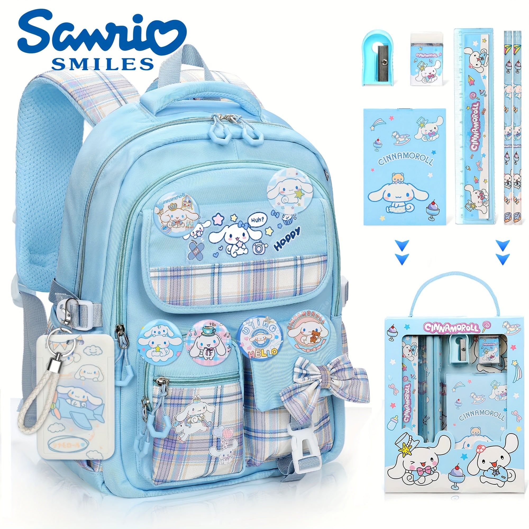 TEMU Anime Backpack, Dual Shoulder Computer Backpack, Anti Theft Backpack, Color - Blue, Suitable For Outdoor Travel, Holiday Gift , Birthday Gift,