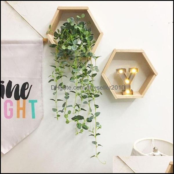 Storage Holders Racks Nordic Shelf Wooden Wall Hanging Rack Honeycomb Hexagon Shees For Baby Child Bedroom Dekoration 1467 V2 Drop Dhe26