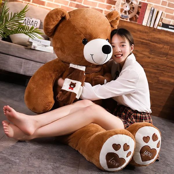 Plush Dolls High Quality 4 Colors Teddy Bear With Scarf Stuffed Animals Toys Doll Pillow Kids Lovers Birthday Baby Gift 231030
