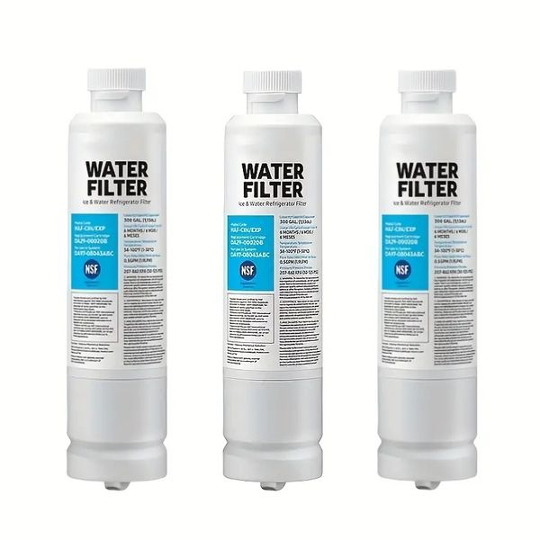 3 Packs Refrigerator Water Filter For DA29-00020B, Carbon Block Filtration, Removes 99% Of Harmful Contaminants For Clean, Clear Drinking Wa